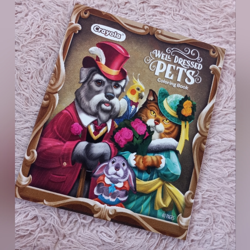The GOAT dressed pets adult Coloring book by Crayola! EPIC art!!! New unused! - Picture 1 of 7